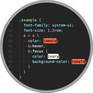 CSS Nesting Syntax Highlighting